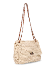 DUA - borsa in paglia intrecciata beige