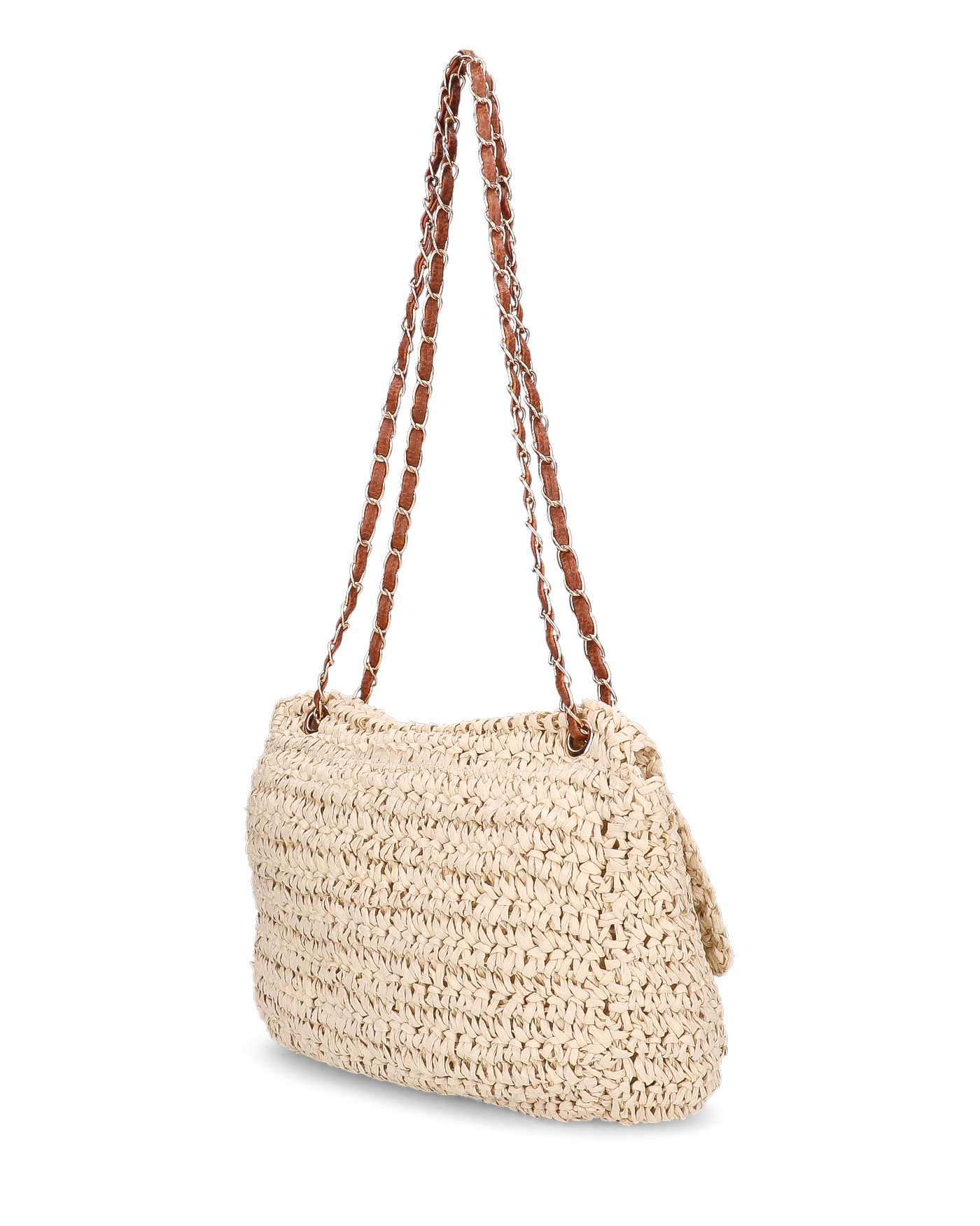 DUA - borsa in paglia intrecciata beige
