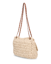 DUA - borsa in paglia intrecciata beige