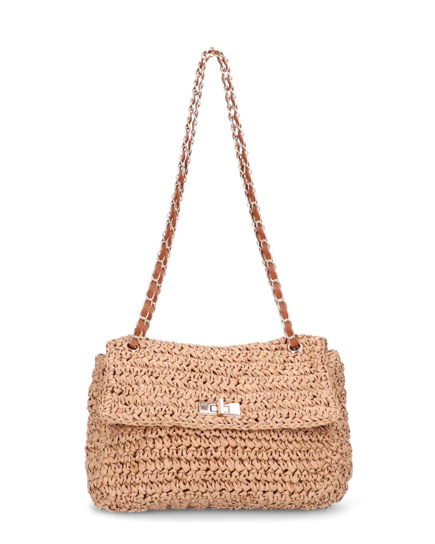 DUA - borsa in paglia intrecciata marroncina