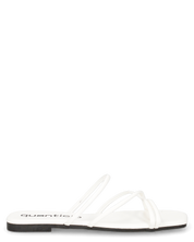 SEMMY - sandali bassi minimalisti bianchi con listini sottili incrociati