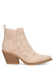 YARYNA - stivaletti beige alla caviglia con dettagli camperos