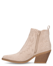 YARYNA - stivaletti beige alla caviglia con dettagli camperos