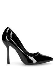 ELOWEN - décolleté in glassy nero con tacco a spillo