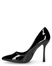 ELOWEN - décolleté in glassy nero con tacco a spillo