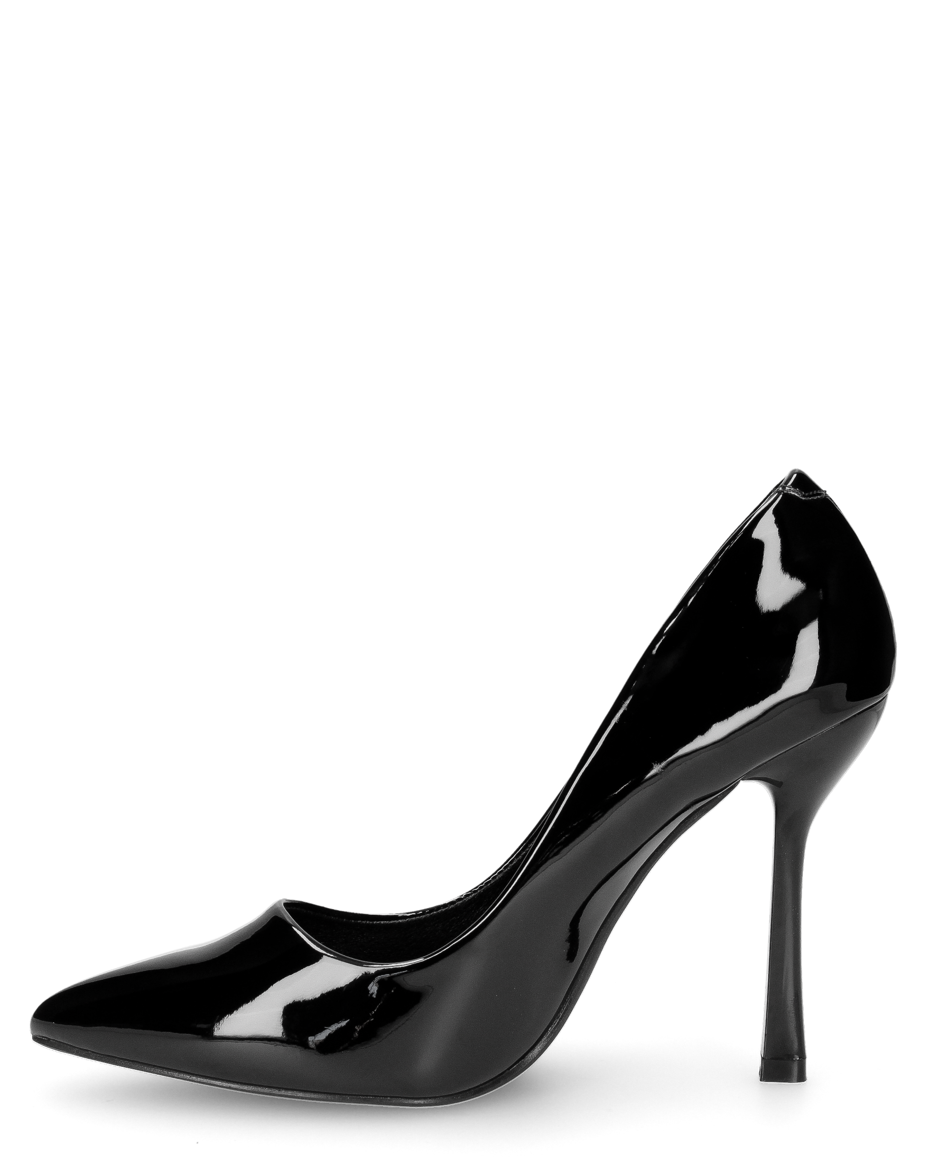 ELOWEN - décolleté in glassy nero con tacco a spillo