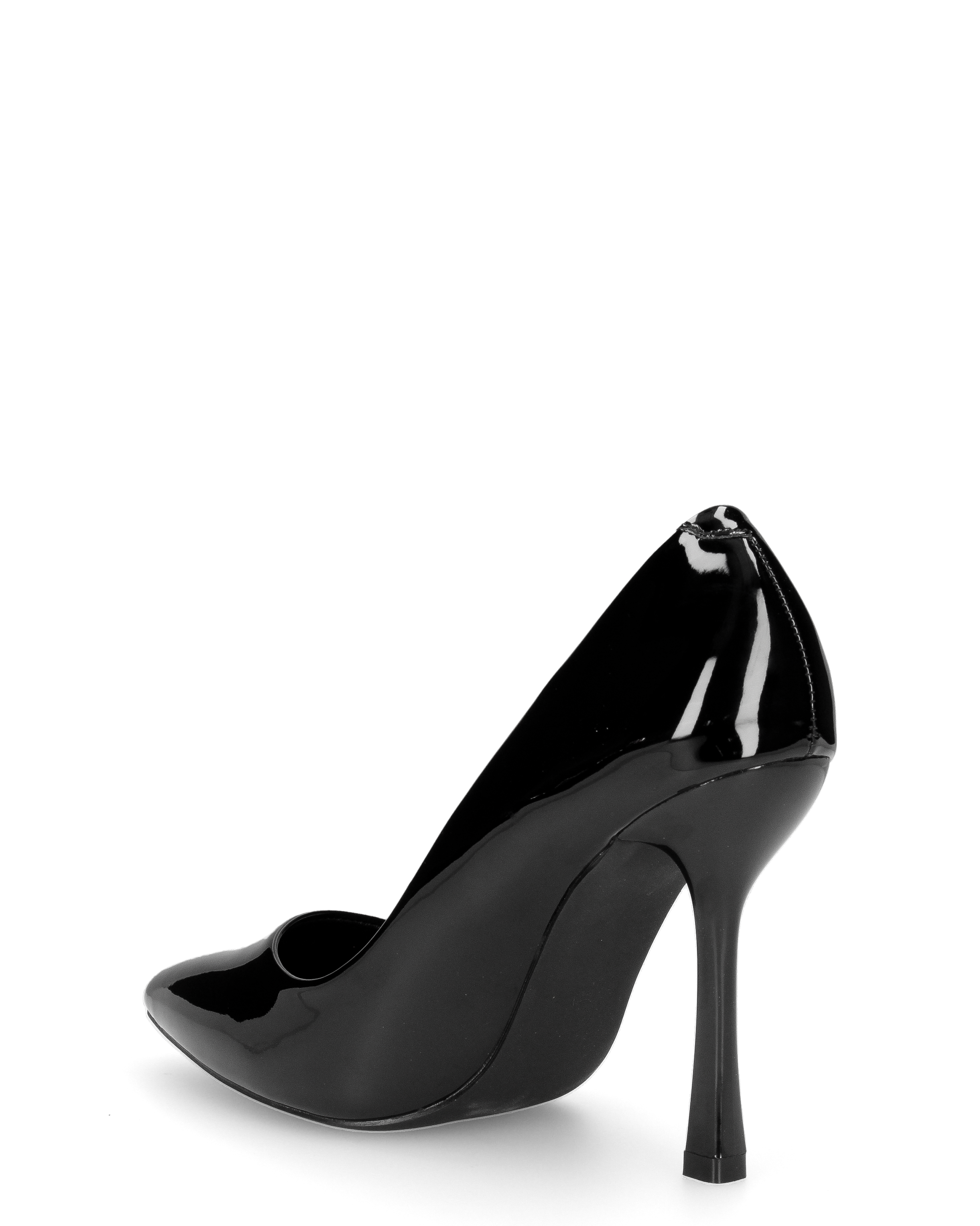 ELOWEN - décolleté in glassy nero con tacco a spillo