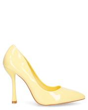 ELOWEN - décolleté in glassy giallo con tacco a spillo