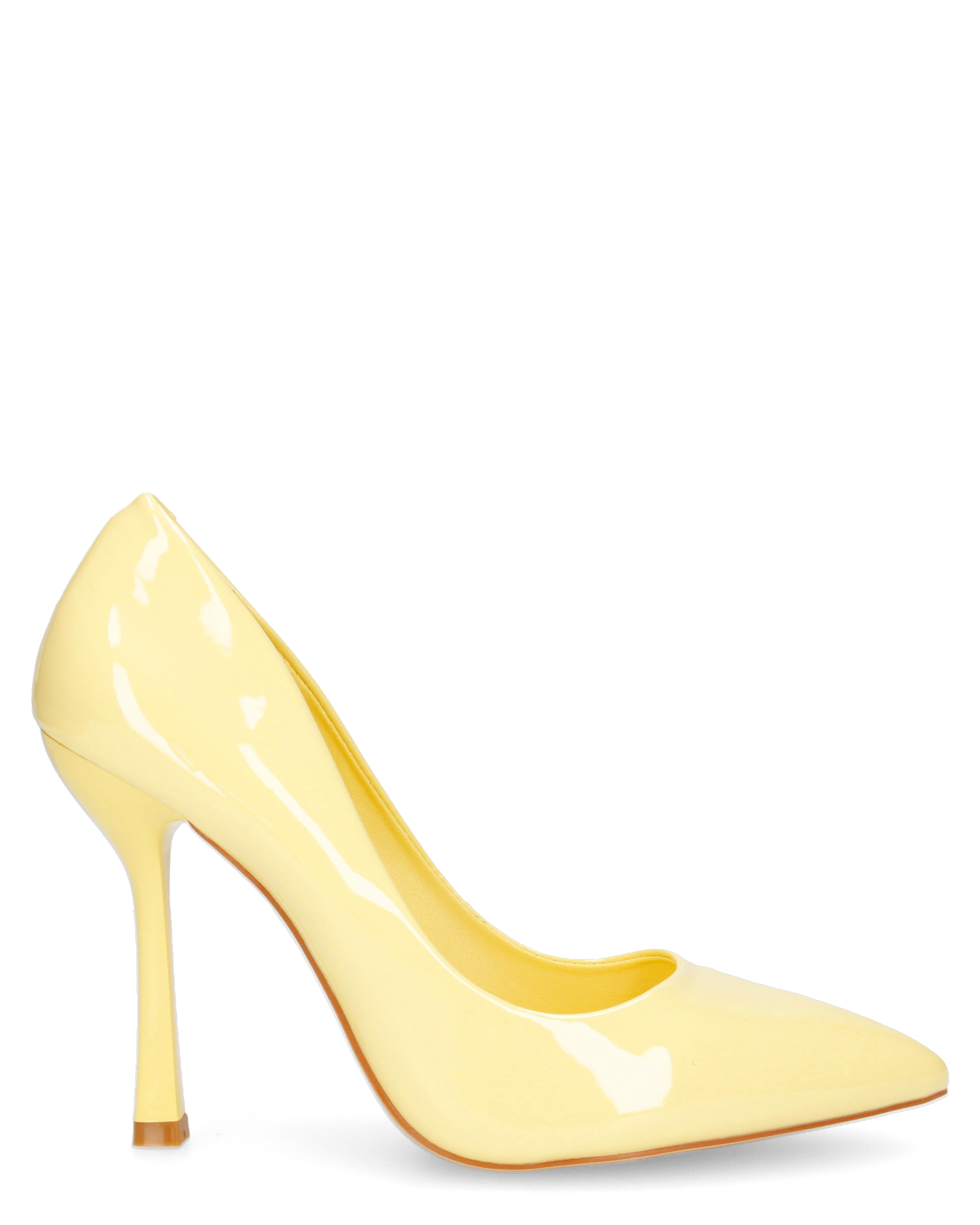 ELOWEN - décolleté in glassy giallo con tacco a spillo