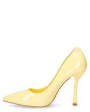 ELOWEN - décolleté in glassy giallo con tacco a spillo