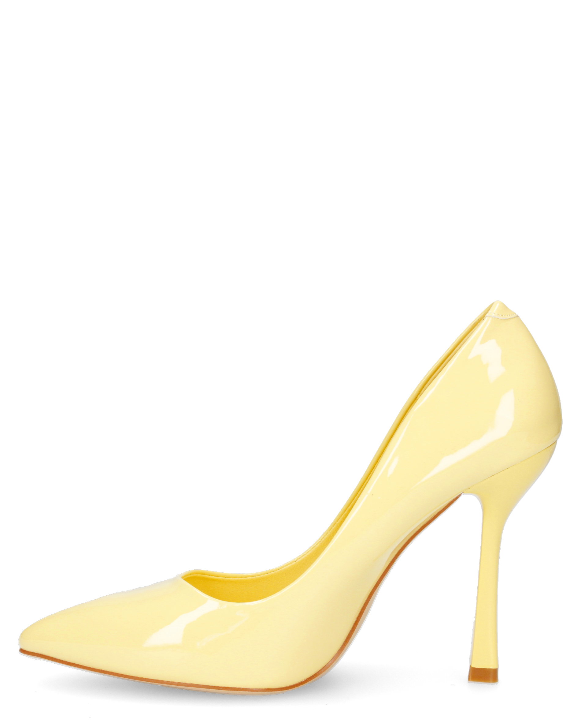 ELOWEN - décolleté in glassy giallo con tacco a spillo