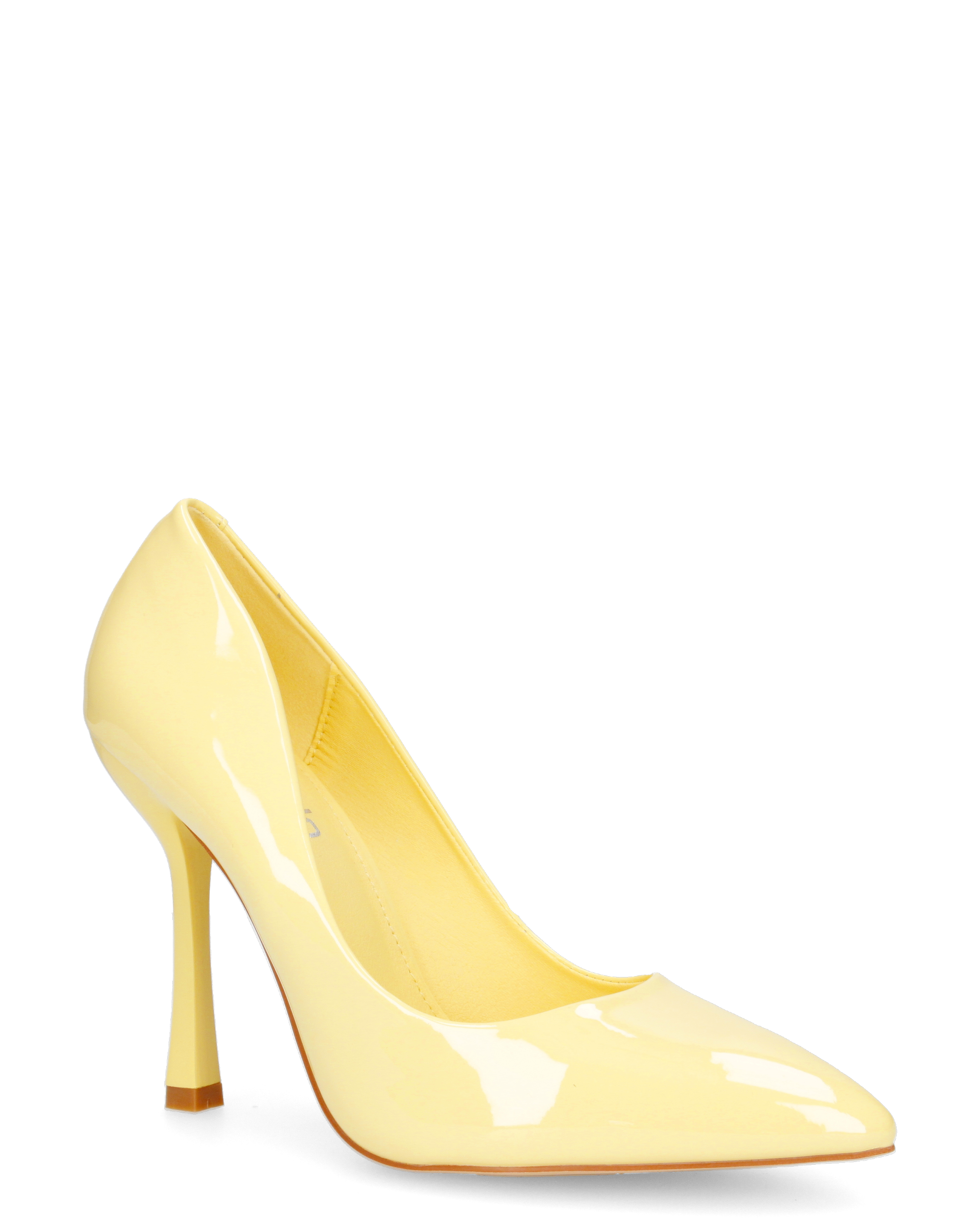 ELOWEN - décolleté in glassy giallo con tacco a spillo