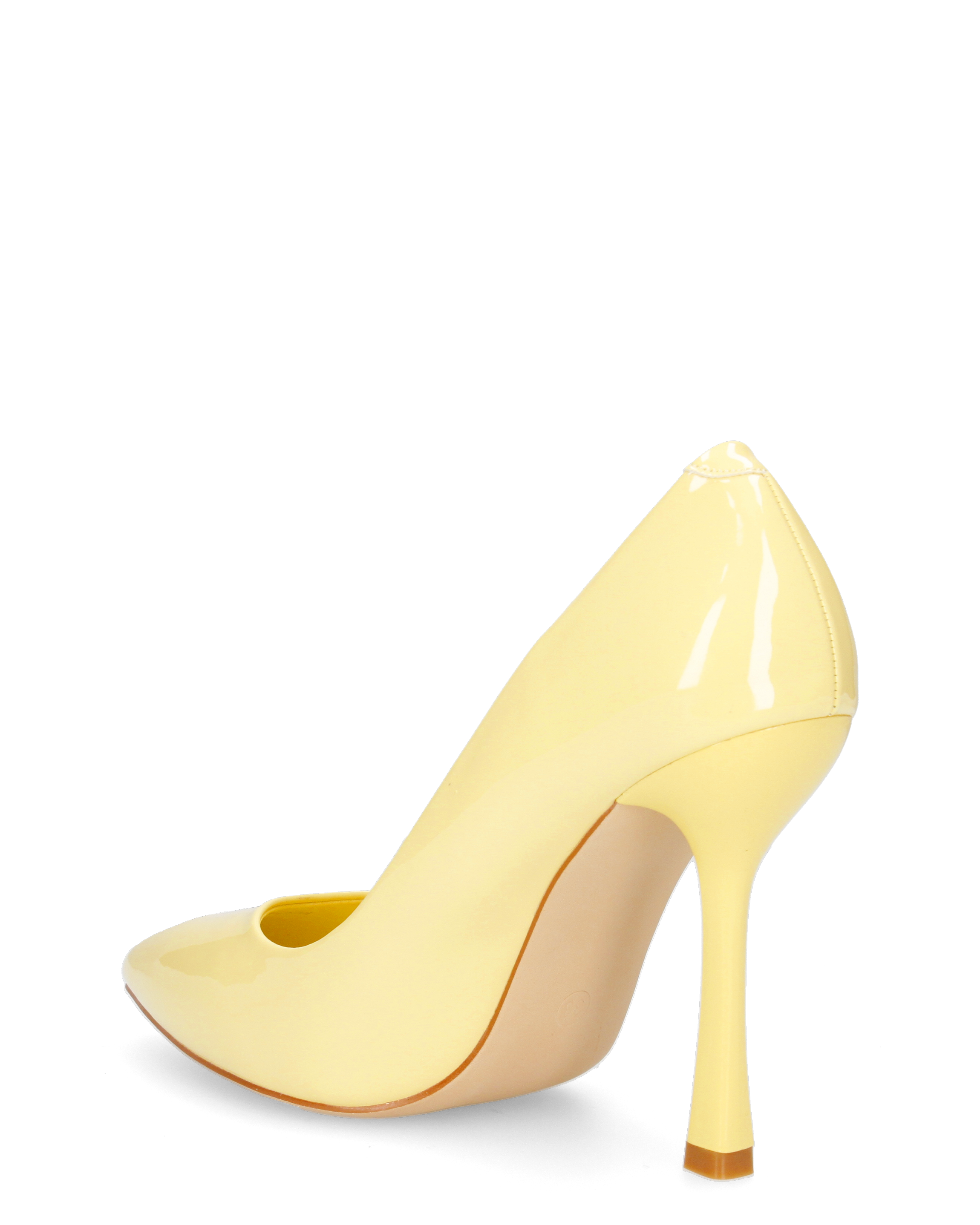 ELOWEN - décolleté in glassy giallo con tacco a spillo