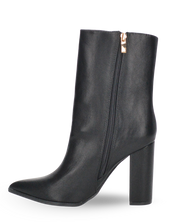 FEDRIKA -  Stivale 2 in 1 in ecopelle nera: da stivale alto a stivaletto con un semplice gesto