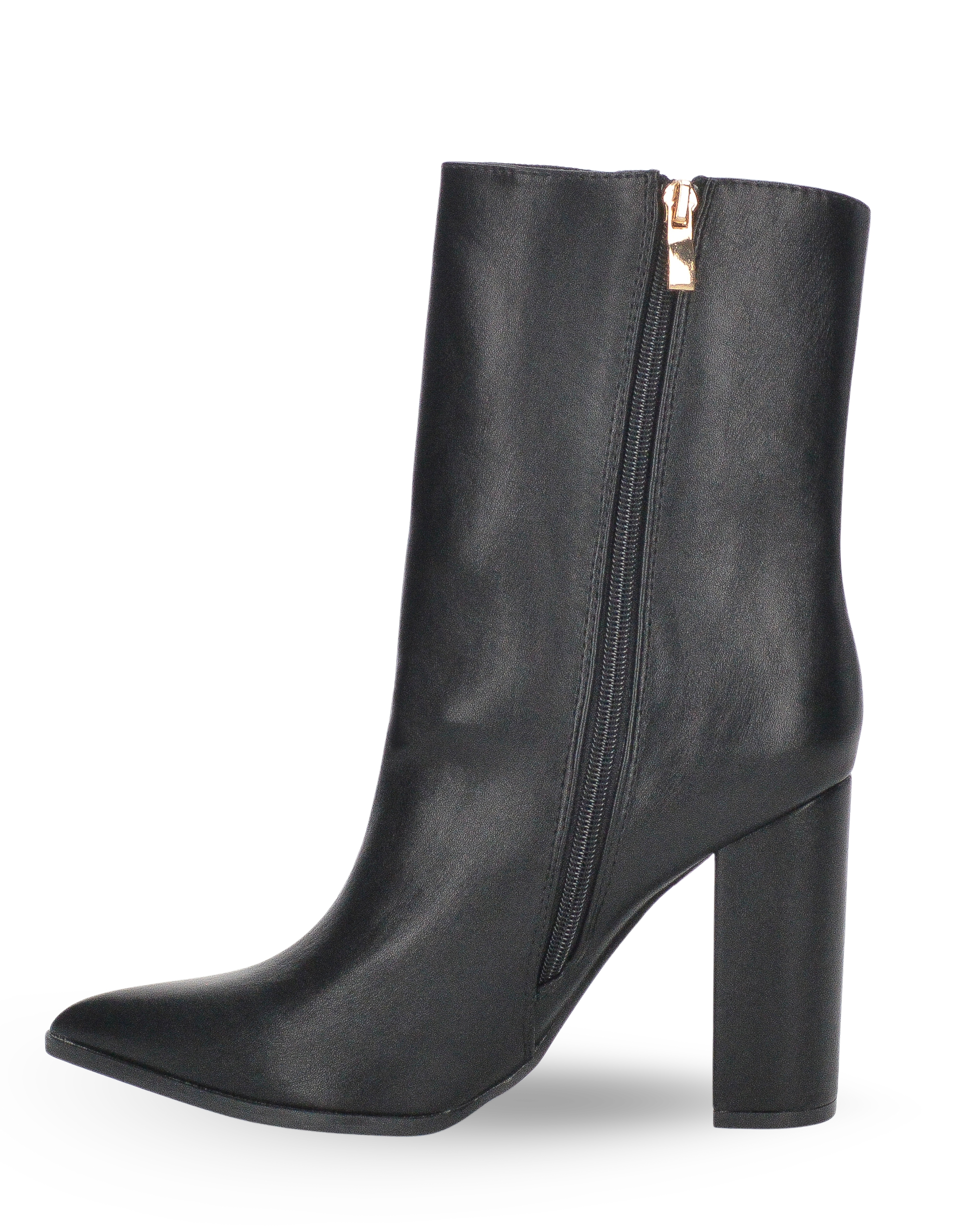 FEDRIKA -  Stivale 2 in 1 in ecopelle nera: da stivale alto a stivaletto con un semplice gesto