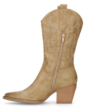FIONA - camperos khaki in materiale lucido con chiusura zip