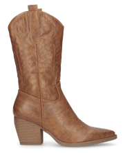 FIONA - camperos marrone in materiale lucido con chiusura zip