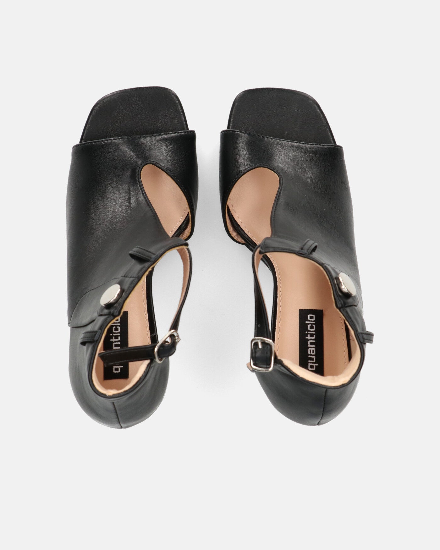 GEMA - scarpe con tacco in ecopelle nera