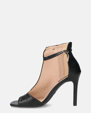 GEMA - scarpe con tacco in ecopelle nera