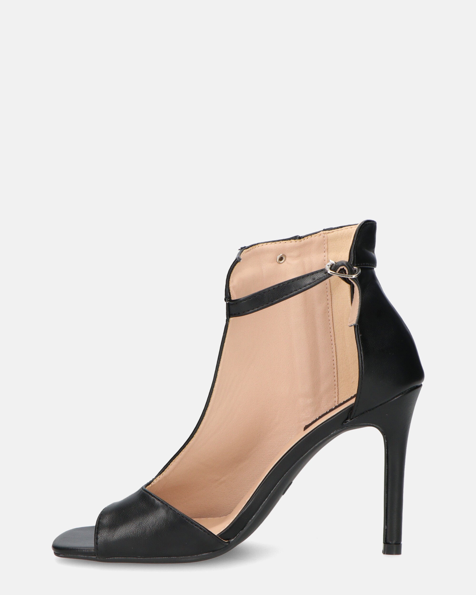 GEMA - scarpe con tacco in ecopelle nera