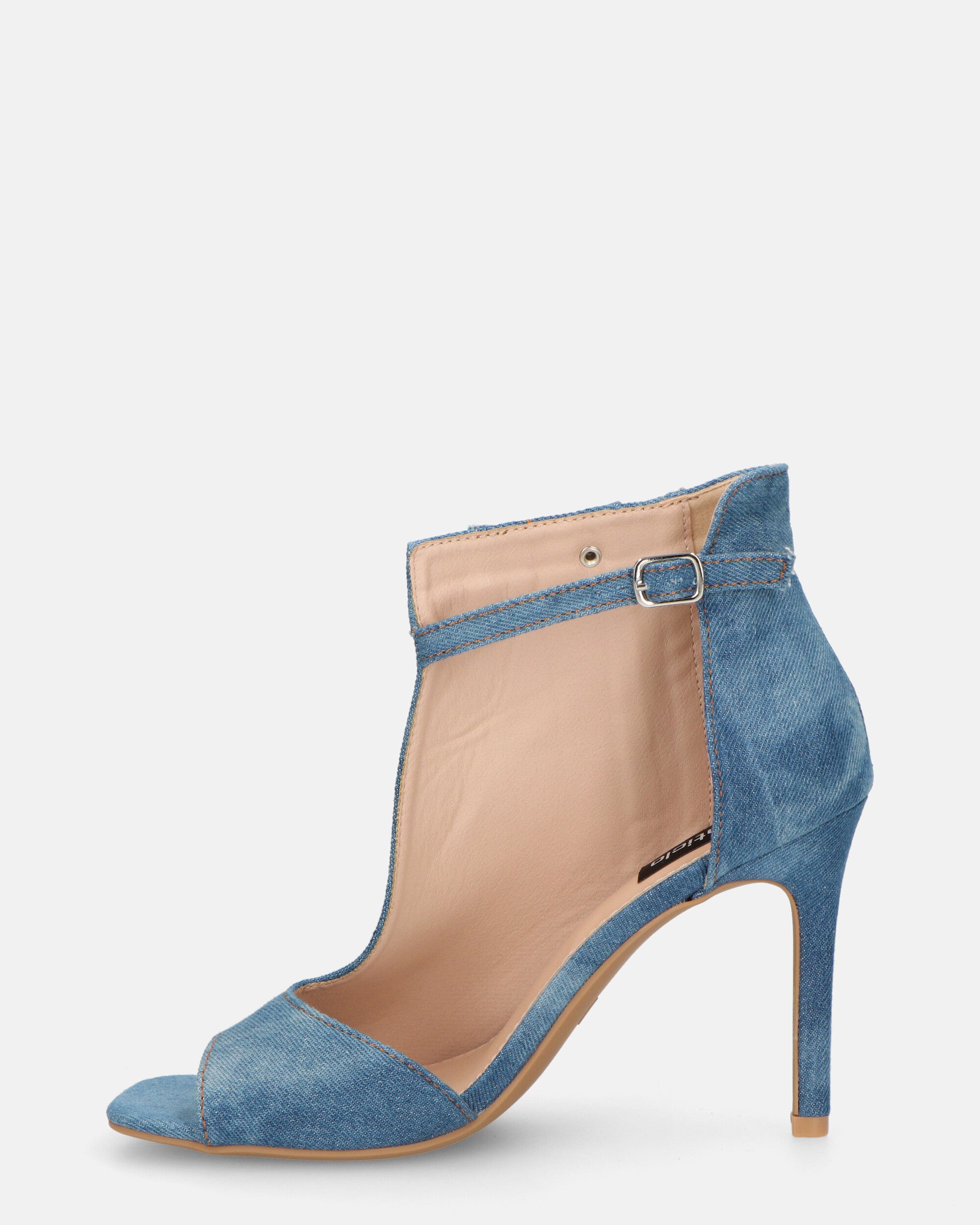 GEMA - scarpe con tacco in denim blu