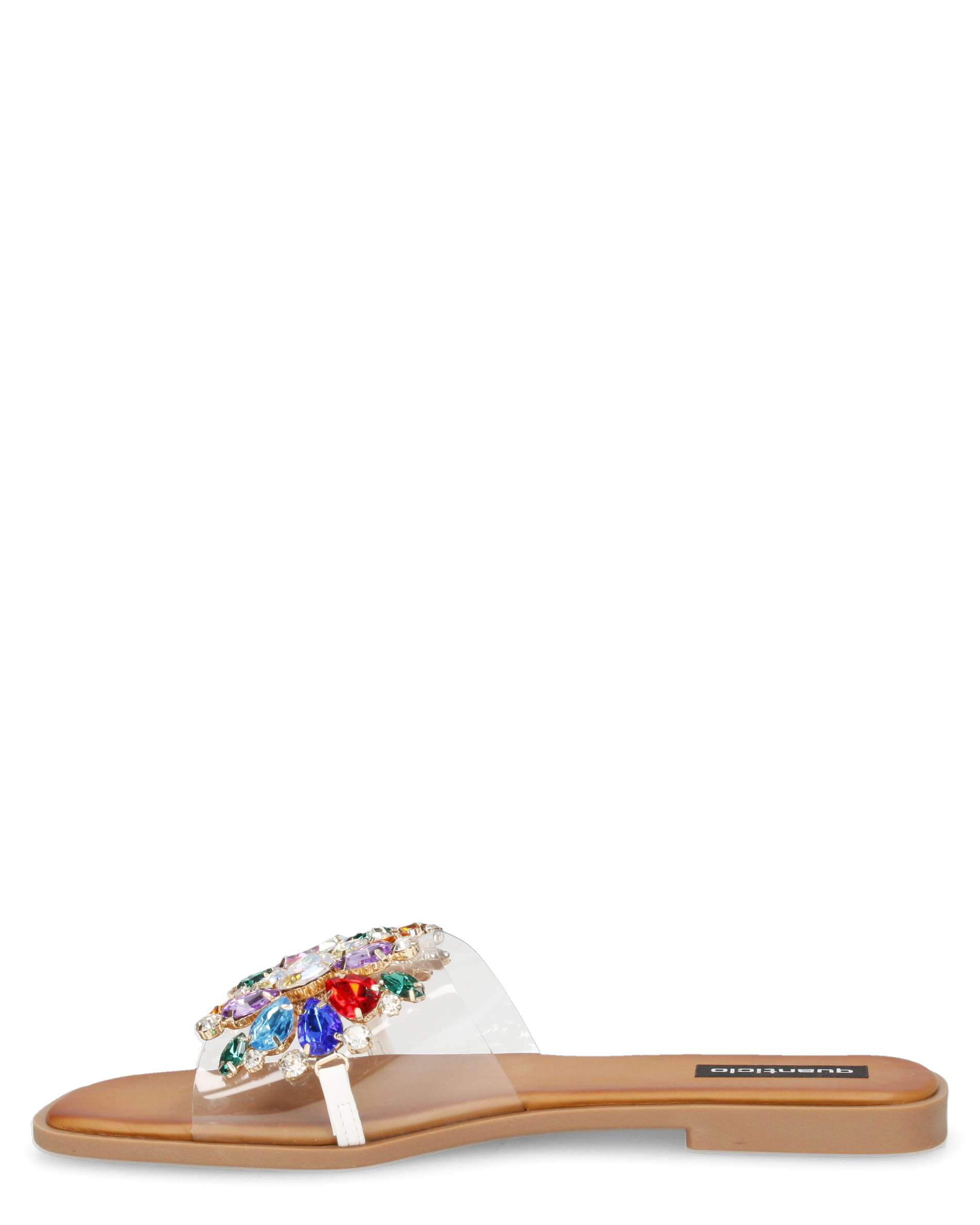 GEMMY - ciabattine con gemme multicolori e fascia trasparente