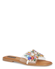 GEMMY - ciabattine con gemme multicolori e fascia trasparente