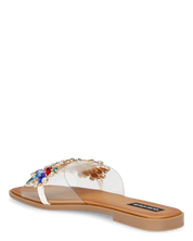 GEMMY - ciabattine con gemme multicolori e fascia trasparente