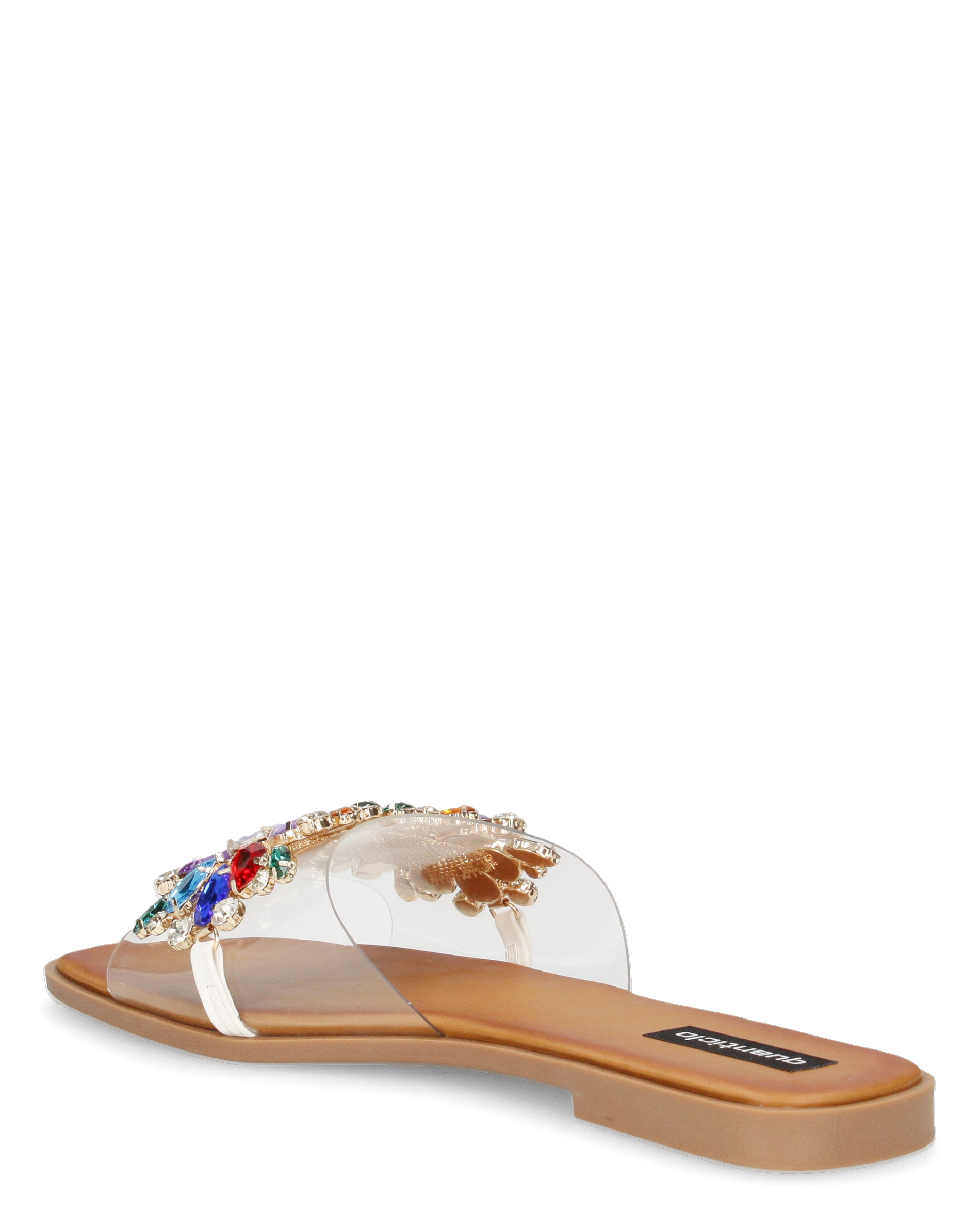GEMMY - ciabattine con gemme multicolori e fascia trasparente