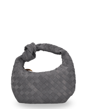 GIANNA - borsetta grigia a mano con tasca interna