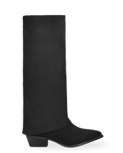 HISMA - Stivale 2 in 1 in camoscio nero in stile camperos