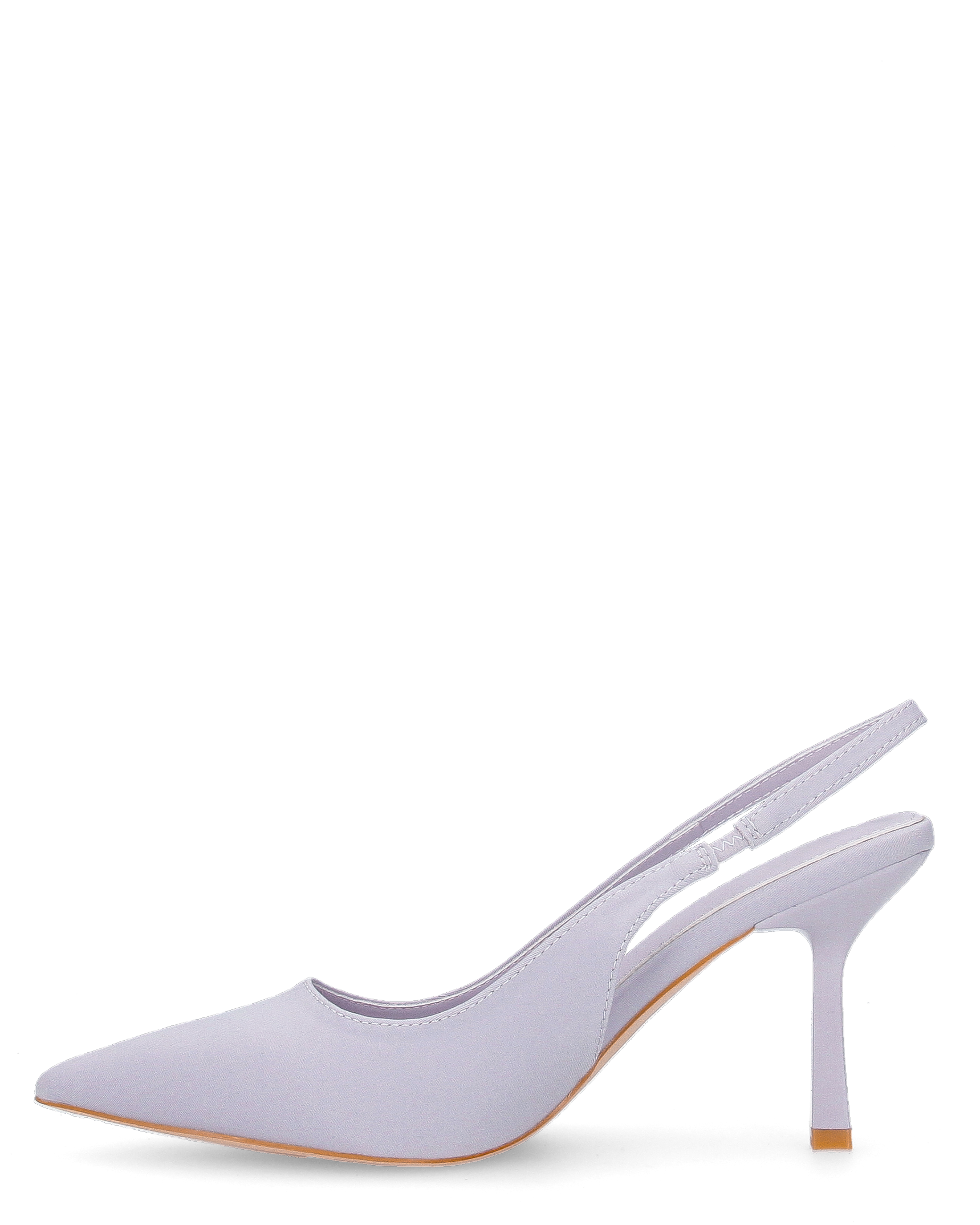 KLARA - Décolleté slingback in lycra lilla con tacco a stiletto
