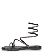 HANNA - sandali flat neri con spirale