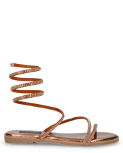 HANNA - sandali flat color bronzo con spirale