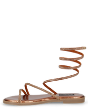 HANNA - sandali flat color bronzo con spirale