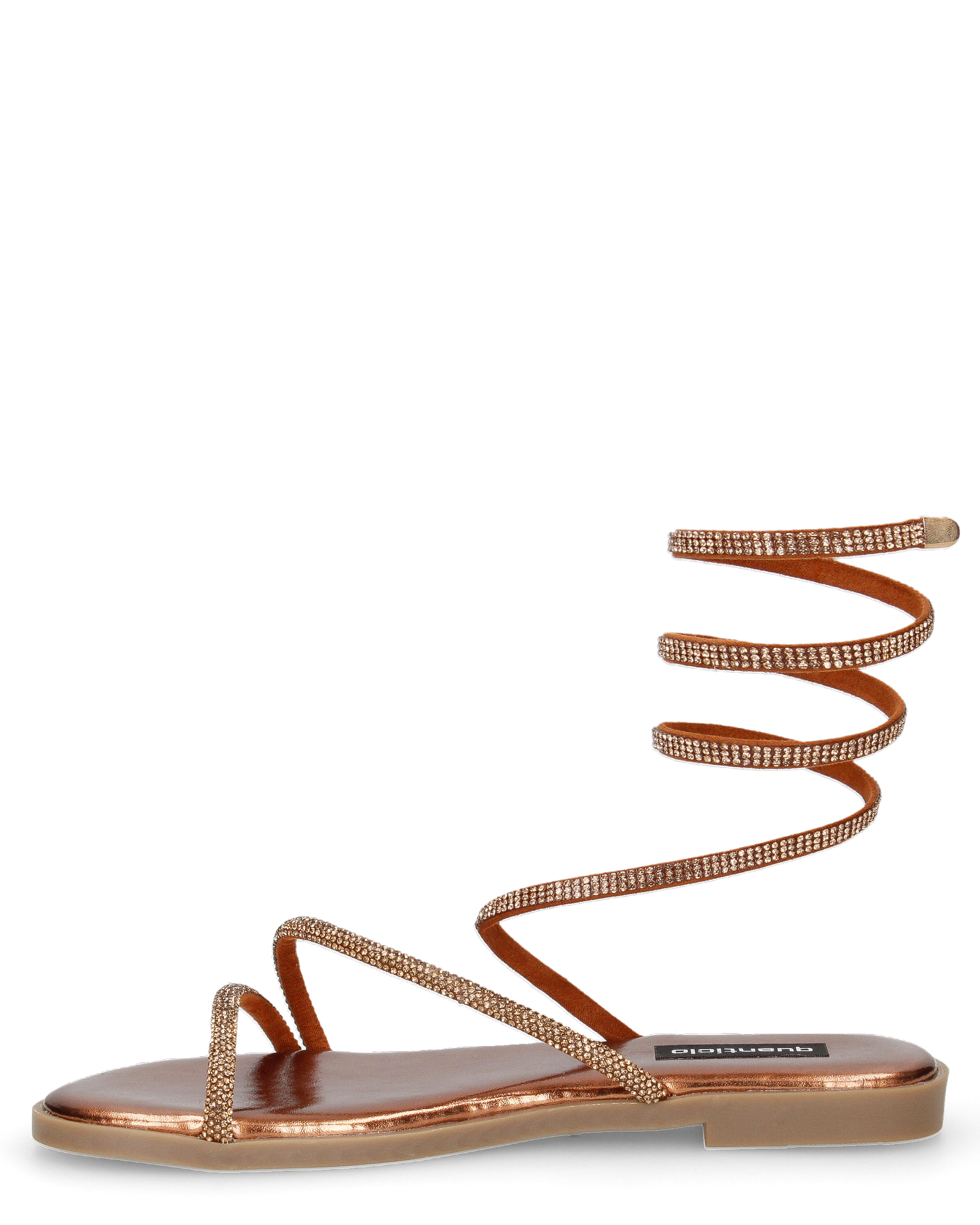 HANNA - sandali flat color bronzo con spirale