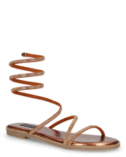 HANNA - sandali flat color bronzo con spirale
