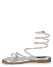 HANNA - sandali flat argentati con spirale