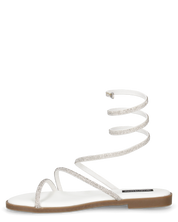 HANNA - sandali flat bianchi con spirale