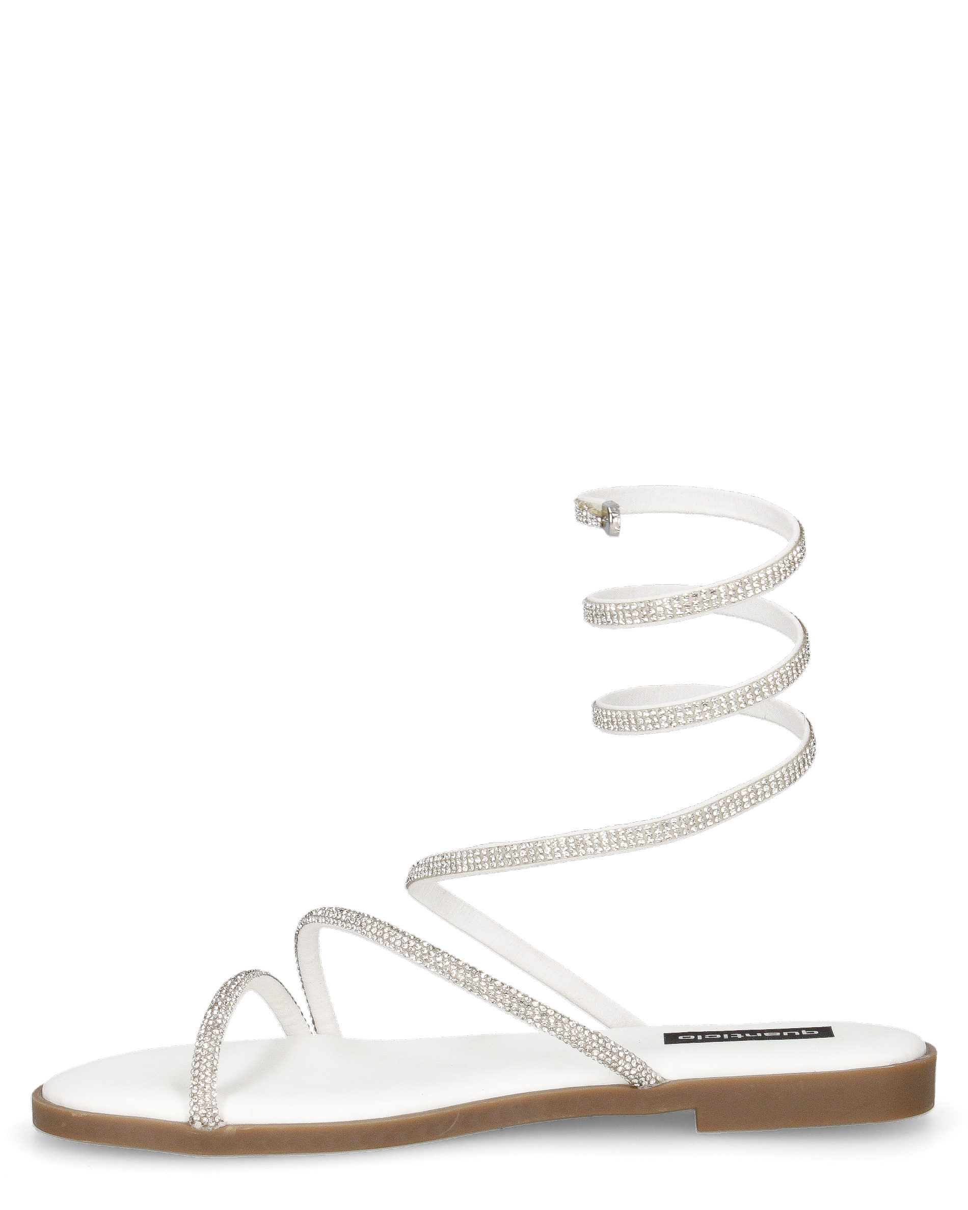 HANNA - sandali flat bianchi con spirale