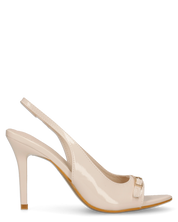 HEDDA - sandali in beige lucido con tacco a spillo