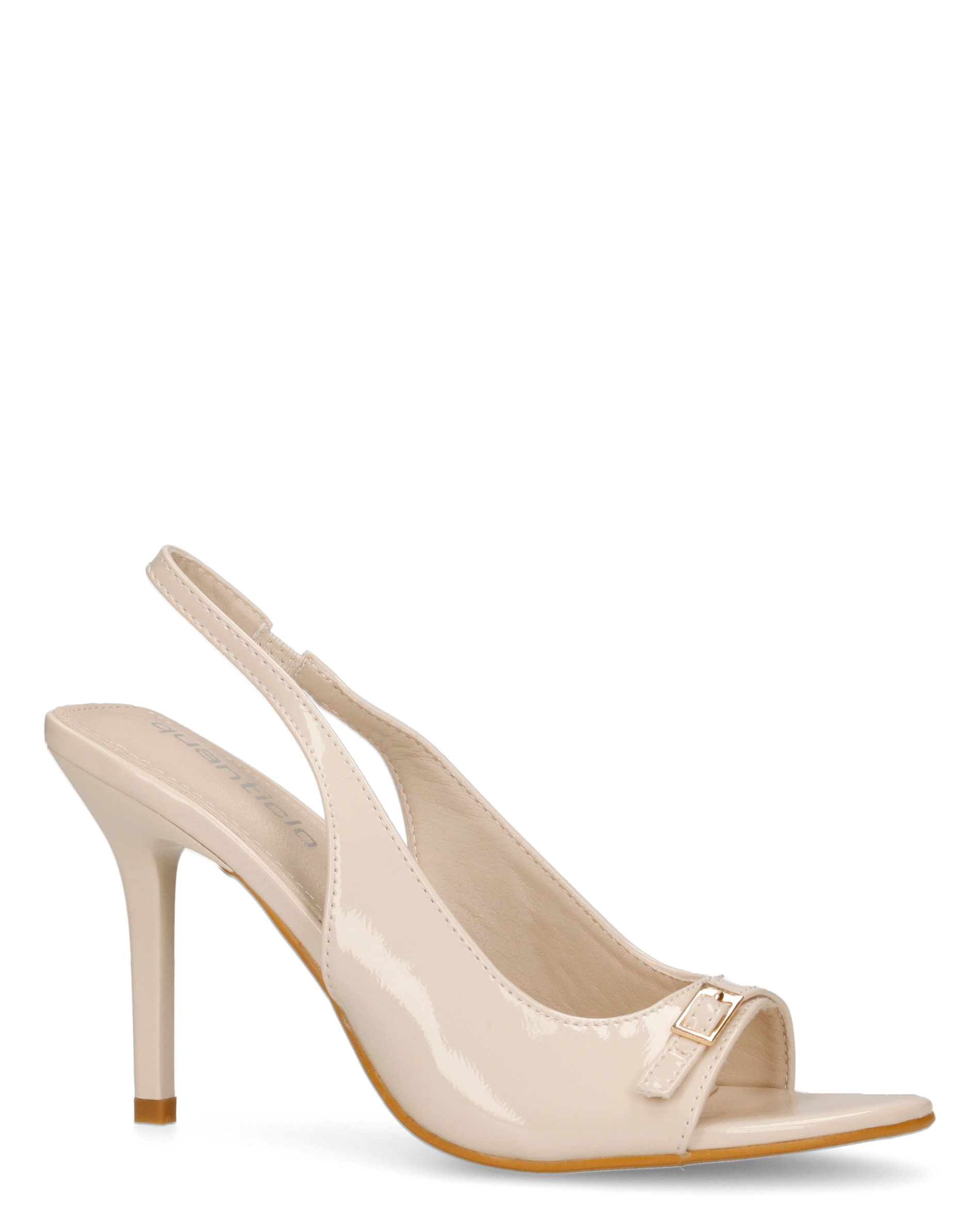 HEDDA - sandali in beige lucido con tacco a spillo