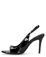 HEDDA - sandali in nero lucido con tacco a spillo