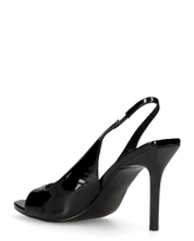 HEDDA - sandali in nero lucido con tacco a spillo