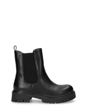 HEMMY - stivali 2 in 1 in simil pelle nera con suola carrarmato