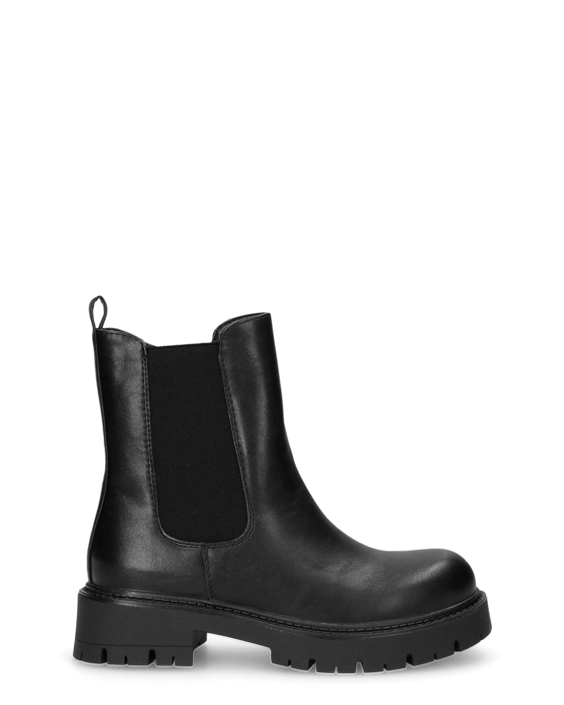 HEMMY - stivali 2 in 1 in simil pelle nera con suola carrarmato