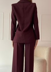 ROBY - completo tailleur giacca e pantalone bordeaux