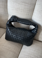 LUMI - borsa nera intrecciata