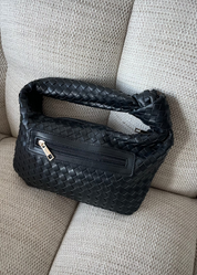 LUMI - borsa nera intrecciata