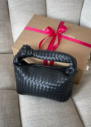 LUMI - borsa nera intrecciata